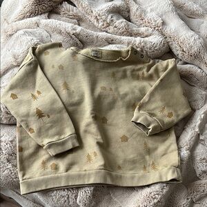 Kid wild Cozy Beige Sweatshirt with Tree Print